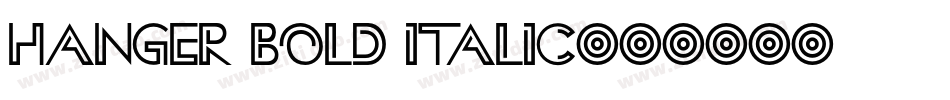 Hanger Bold Italic字体转换